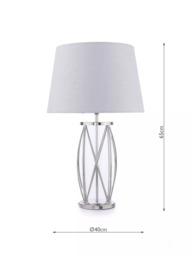 Laura Ashley Beckworth Table Lamp, Polished Nickel - thumbnail 5