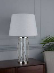 Laura Ashley Beckworth Table Lamp, Polished Nickel - thumbnail 2