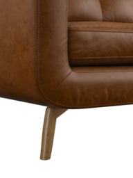 John Lewis Barbican RHF Chaise Leather Sofa, Light Leg - thumbnail 6