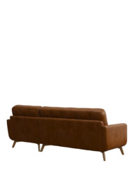 John Lewis Barbican RHF Chaise Leather Sofa, Light Leg - thumbnail 4