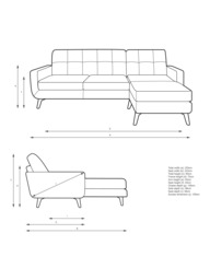 John Lewis Barbican RHF Chaise Leather Sofa, Light Leg - thumbnail 2