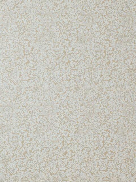 William Morris At Home Bird & Anemone Made to Measure Curtains or Roman Blind, Flax - image 1