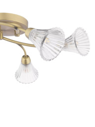 Laura Ashley Lanton 6 Arm Semi-Flush Ceiling Chandelier, Metallic Bronze - thumbnail 6
