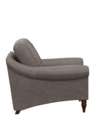 John Lewis Camber Leather Armchair, Dark Leg - thumbnail 3