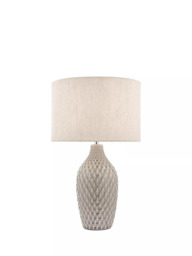 Laura Ashley Heathfield Ceramic Table Lamp, Gloss Grey - thumbnail 3