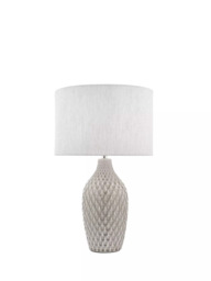 Laura Ashley Heathfield Ceramic Table Lamp, Gloss Grey - thumbnail 2