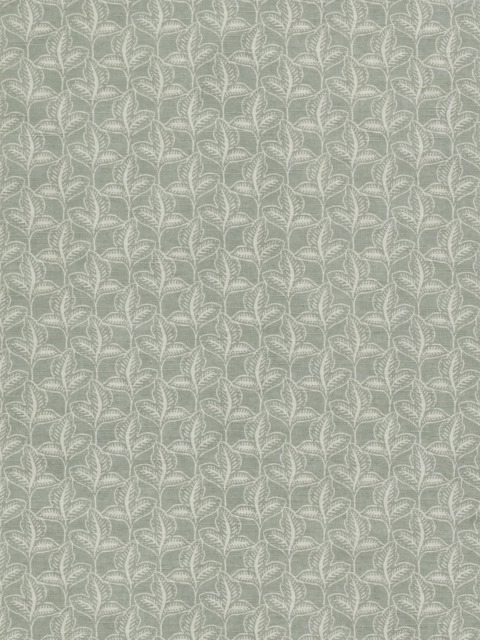 John Lewis Exley Leaf Made to Measure Curtains or Roman Blind, Dusty Green - image 1