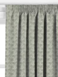 John Lewis Exley Leaf Made to Measure Curtains or Roman Blind, Dusty Green - thumbnail 2