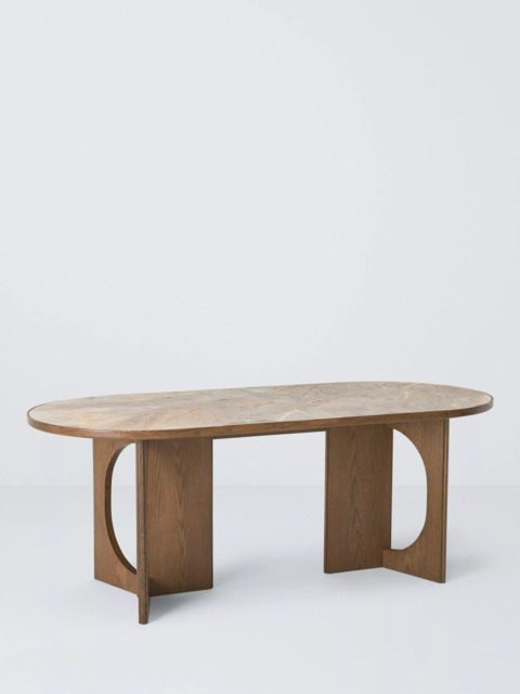John Lewis Sculpt Dining Table, Walnut Finish Ceramic - image 1