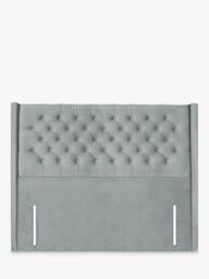 John Lewis Margot Winged Full Depth Upholstered Headboard, Super King Size