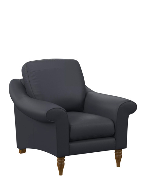 John Lewis Camber Leather Armchair, Light Leg - image 1