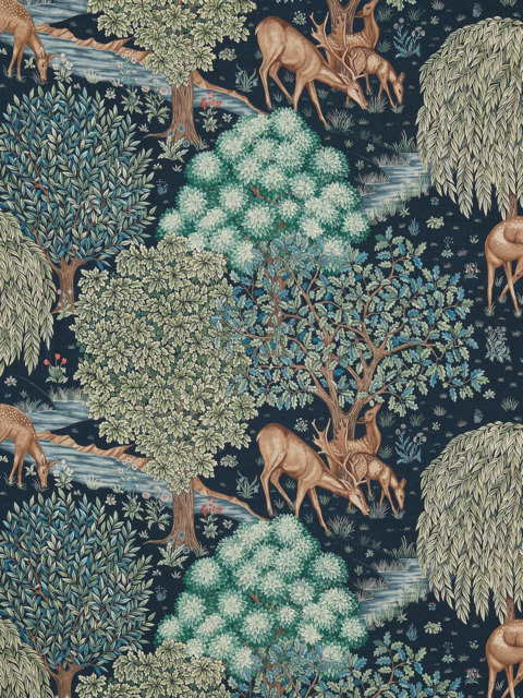 Morris & Co. The Brook Tapestry Made to Measure Curtains or Roman Blind, Tapestry Blue - image 1