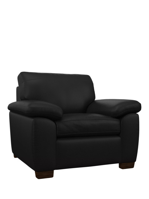 John Lewis Camden Leather Armchair, Dark Leg - image 1