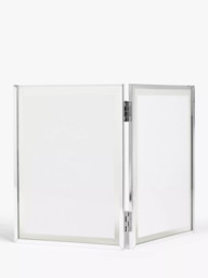 "John Lewis Vertical Folding Double Photo Frame & Glass Border, 5 x 7"" (13 x 18cm), Silver Plated" - thumbnail 4