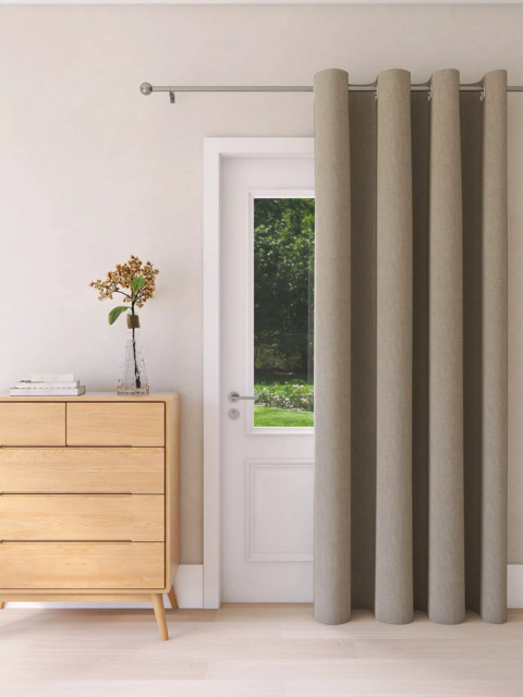 John Lewis Textured Weave Ultra Thermal Lined Eyelet Door Curtain - image 1