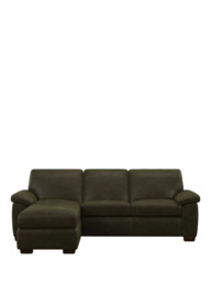 John Lewis Camden LHF Chaise End Leather Sofa Bed, Dark Leg - thumbnail 5