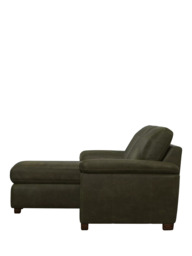 John Lewis Camden LHF Chaise End Leather Sofa Bed, Dark Leg - thumbnail 3