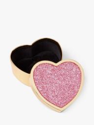 kate spade new york Glitter Stainless Steel Heart Shape Storage Box, Pink - thumbnail 4