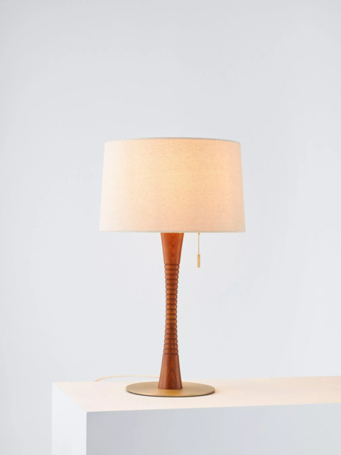 John Lewis Contour Table Lamp, Brown/Gold