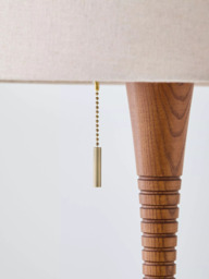John Lewis Contour Table Lamp, Brown/Gold - thumbnail 6