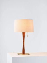 John Lewis Contour Table Lamp, Brown/Gold - thumbnail 1