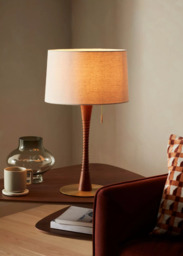 John Lewis Contour Table Lamp, Brown/Gold - thumbnail 2