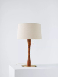 John Lewis Contour Table Lamp, Brown/Gold - thumbnail 3