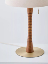 John Lewis Contour Table Lamp, Brown/Gold - thumbnail 5