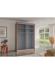 John Lewis Osaka 1.5m Bi-Fold Wardrobe with 4 Glass Doors - thumbnail 5