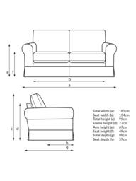 John Lewis Padstow II Medium 2 Seater Sofa, Senne Wide Stripe - thumbnail 2