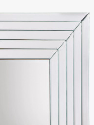Gallery Direct Brillot Rectangular Wall Mirror, 115 x 85cm, Silver - thumbnail 3