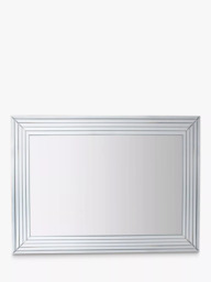 Gallery Direct Brillot Rectangular Wall Mirror, 115 x 85cm, Silver - thumbnail 1