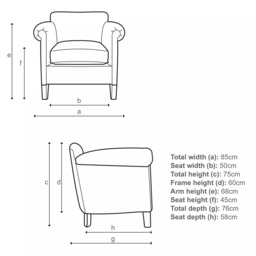 John Lewis Camford Leather Armchair, Dark Leg - thumbnail 2
