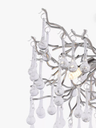 Laura Ashley Willow Semi Flush Ceiling Light, Pewter - thumbnail 4