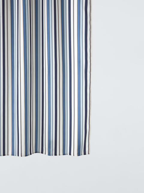 John Lewis Polzeath Stripe Recycled Polyester Shower Curtain, Blue/Multi - image 1