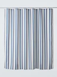 John Lewis Polzeath Stripe Recycled Polyester Shower Curtain, Blue/Multi - thumbnail 4