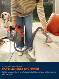 Vax SpotWash CDSW-MCXS Mini Spot Carpet and Rug Cleaner, Grey - thumbnail 4