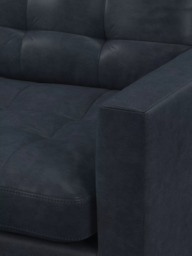 John Lewis Draper II RHF Chaise Leather Sofa, Dark Leg - thumbnail 6