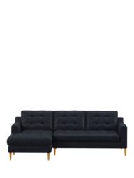 John Lewis Draper II RHF Chaise Leather Sofa, Dark Leg - thumbnail 5