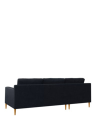 John Lewis Draper II RHF Chaise Leather Sofa, Dark Leg - thumbnail 4