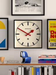 Newgate Clocks No. 5 Railway Quartz Square Wall Clock, 33.5cm, Black - thumbnail 3