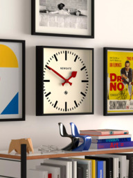 Newgate Clocks No. 5 Railway Quartz Square Wall Clock, 33.5cm, Black - thumbnail 4