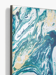 John Lewis Abstract Art Rectangular Wall Mirror, 100 x 45cm, Blue - thumbnail 2