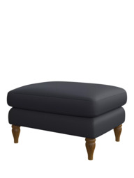 John Lewis Camber Leather Footstool, Light Leg - thumbnail 4