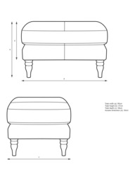 John Lewis Camber Leather Footstool, Light Leg - thumbnail 2