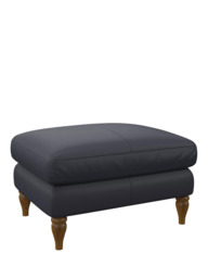 John Lewis Camber Leather Footstool, Light Leg