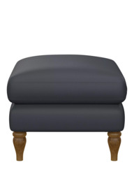 John Lewis Camber Leather Footstool, Light Leg - thumbnail 3