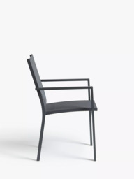 John Lewis Miami Garden Dining Chair, Set of 2, Grey - thumbnail 3