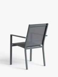 John Lewis Miami Garden Dining Chair, Set of 2, Grey - thumbnail 4