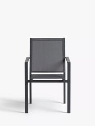 John Lewis Miami Garden Dining Chair, Set of 2, Grey - thumbnail 2